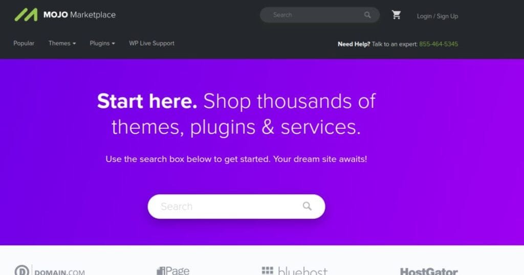 Comprar tema WordPress na Mojo Marketplace