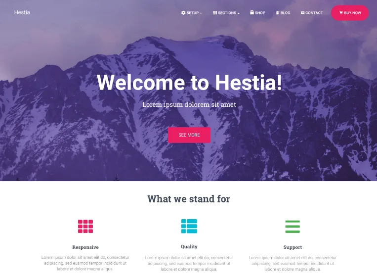 Tema WordPress Hestia