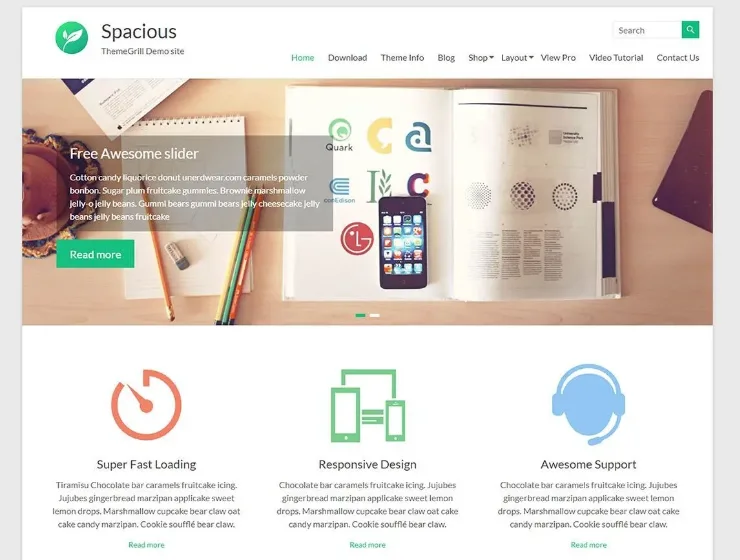Tema WordPress Spacious