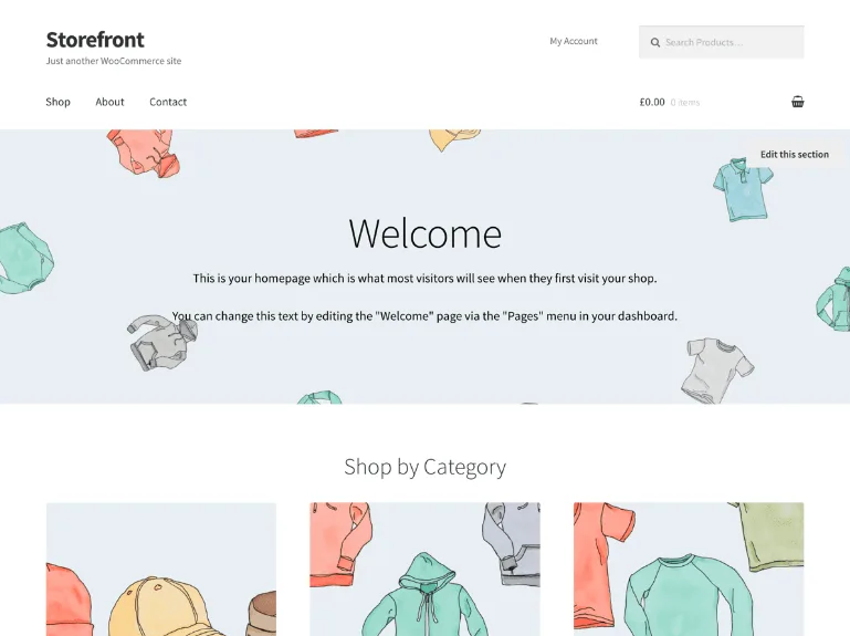 Tema wordpress Storefront