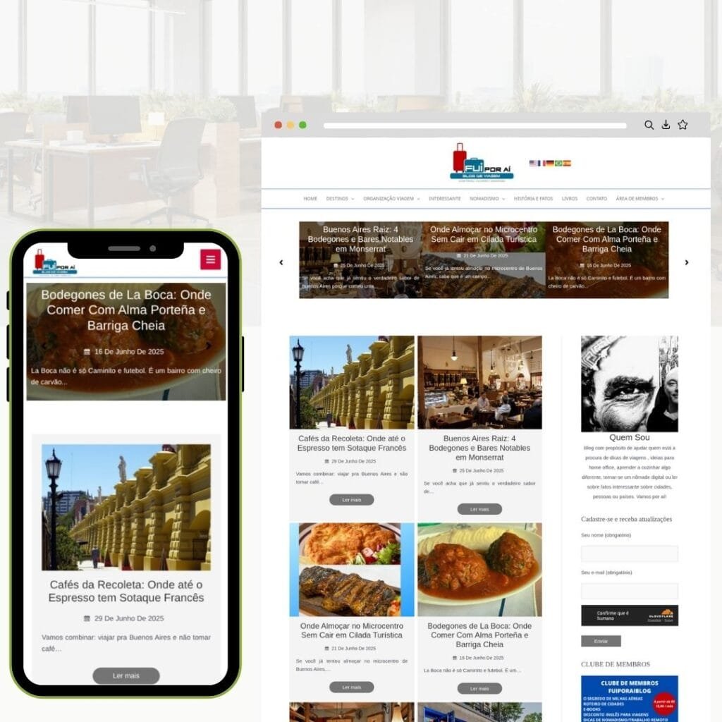 Portfólio de sites Fui por aí Blog